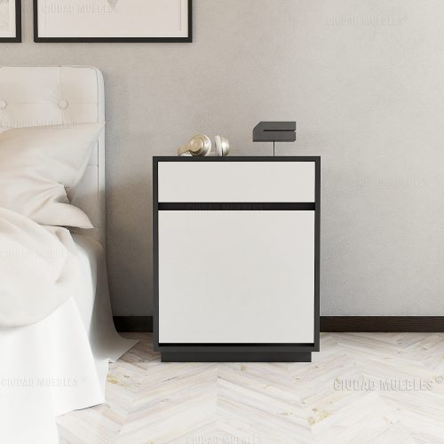 Mesa de luz con cajón + zapatero botinero 4 pares