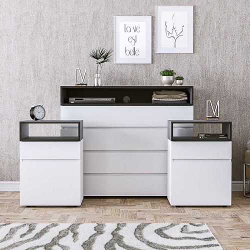 Juego de Dormitorio Cómoda+Mesa de Luz