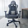 Silla gamer gris y negro
