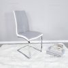 Silla Comedor Tapizada Chenille Ecocuero Base Cromada - Imagen 2