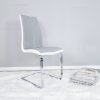 Silla Comedor Tapizada Chenille Ecocuero Base Cromada - Imagen 3