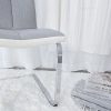Silla Comedor Tapizada Chenille Ecocuero Base Cromada - Imagen 6
