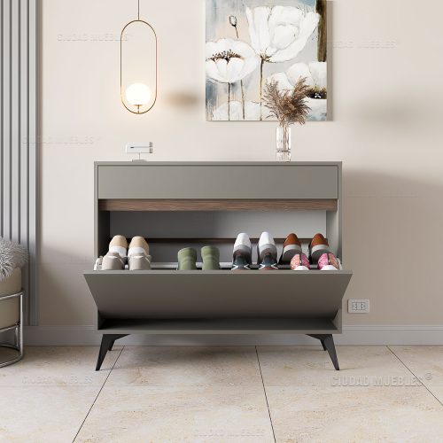 Zapatero Recibidor Con Cajón y Patas Estrella 100 x 85 x 33 Cm